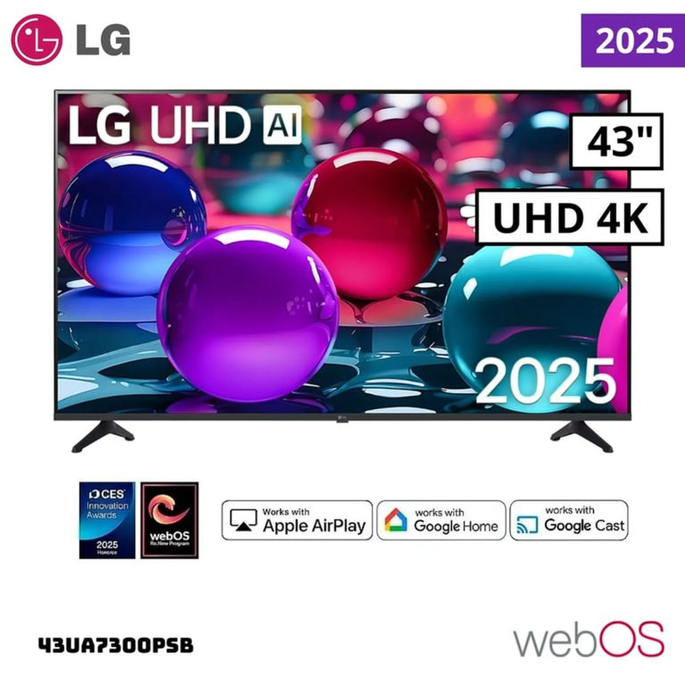 Televisor LG 43 Smart TV 4K UHD AI ThinQ 43UA7300PSB