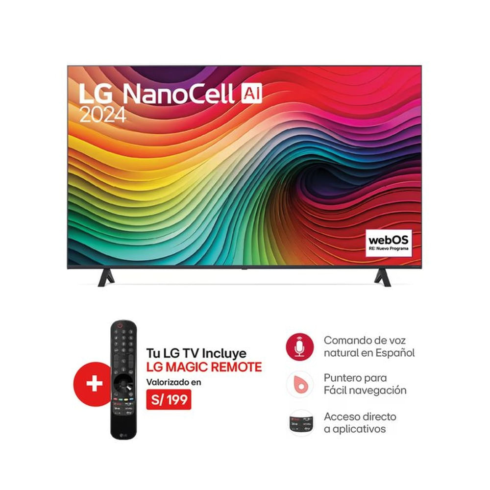 Televisor LG 65 NanoCell UHD 4K Smart 65NANO80TSA