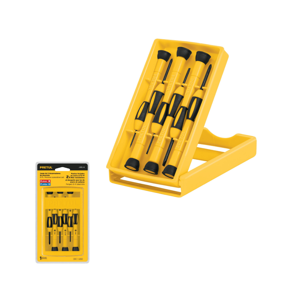 Juego De Desarmadores Precisión 6 Pzas Pretul 21381