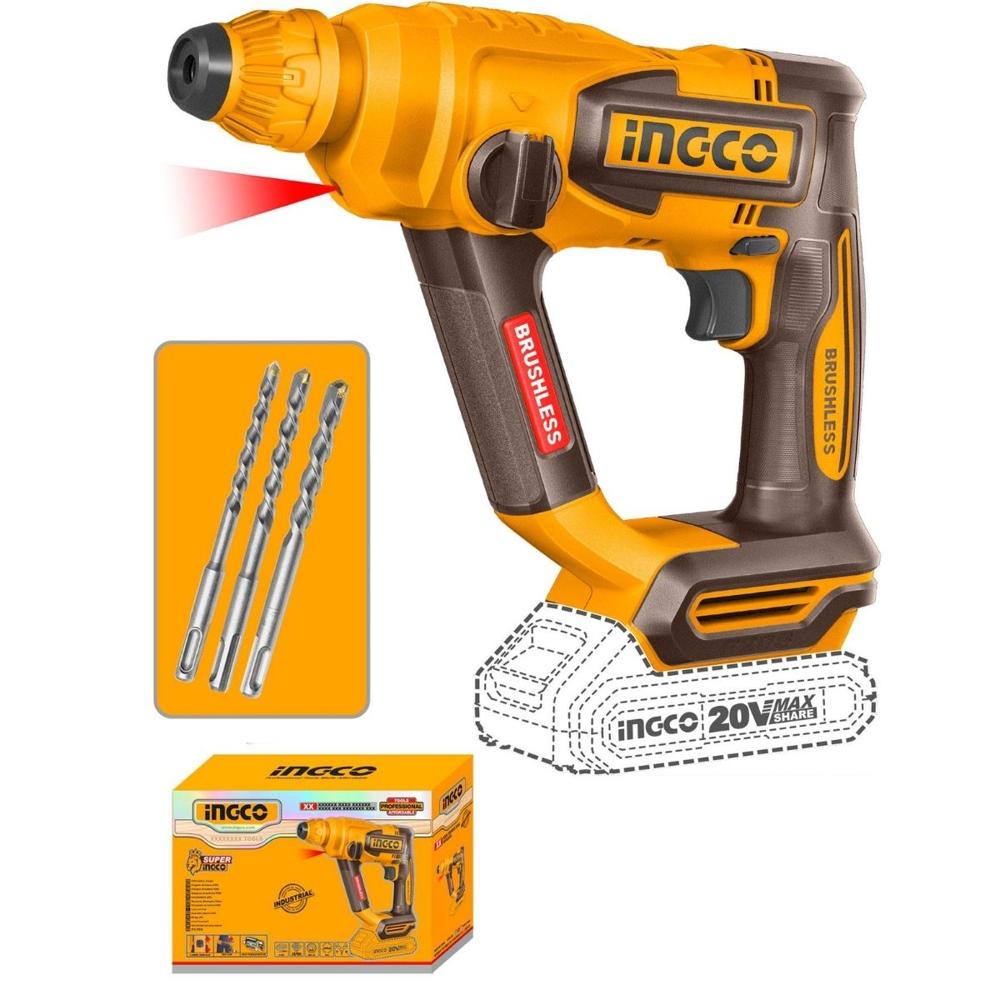Rotomartillo CRHLI20188 SDS Plus Ingco 20V 1.8J BL Baretool