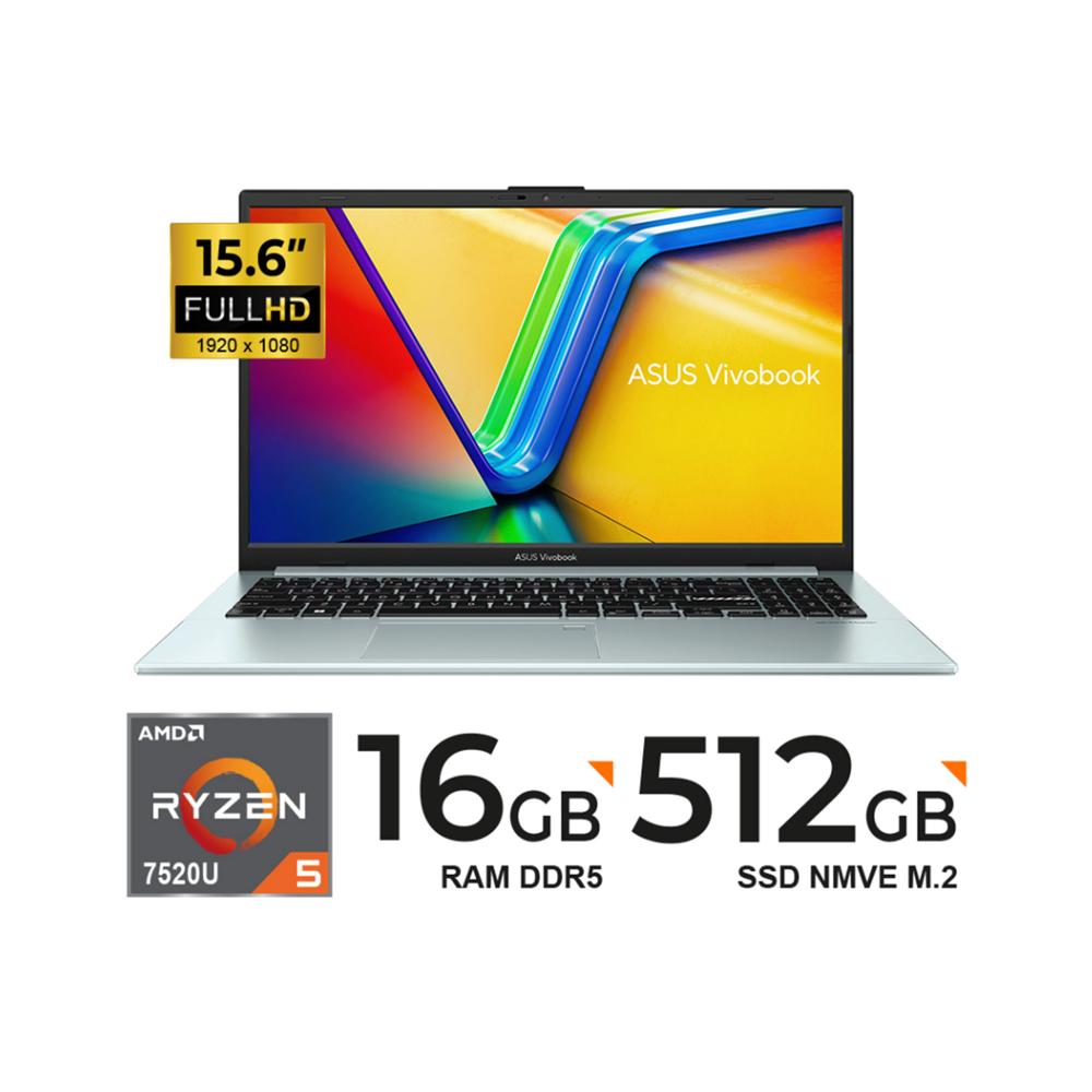 LAPTOP ASUS VIVOBOOK E1504FA-NJ545 15.6 FHD IPS RYZEN 5-7520U 16GB 512GB SSD FREEDOS