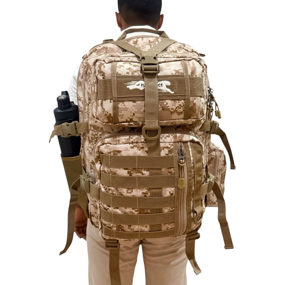 Mochila Tactica Full Force Explorer Camuflada 50L Resistente y Multifuncional