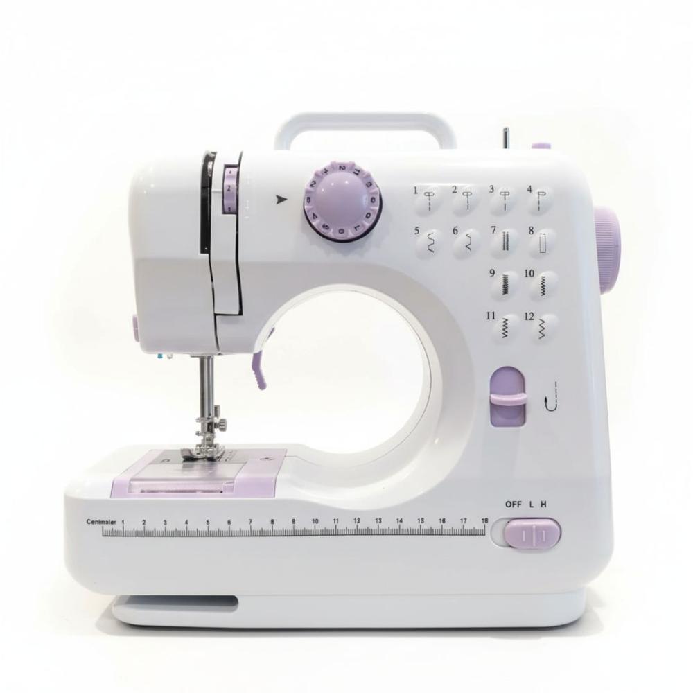 Maquina de Coser Multifuncional Eléctrica Portátil con Pedal 12 Puntadas Luz Integrada