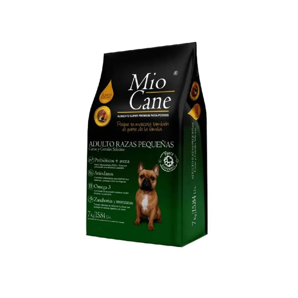 MIO CANE Super Premium Adulto Razas pequeñas 3 KG – – Nutrición Especial para Perritos Pequeños