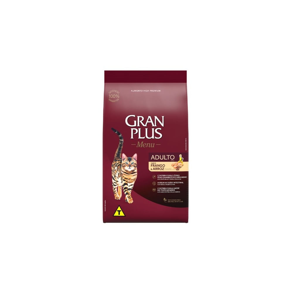 Gran Plus Menu Gato Adulto Frango y Arroz - 1 kg