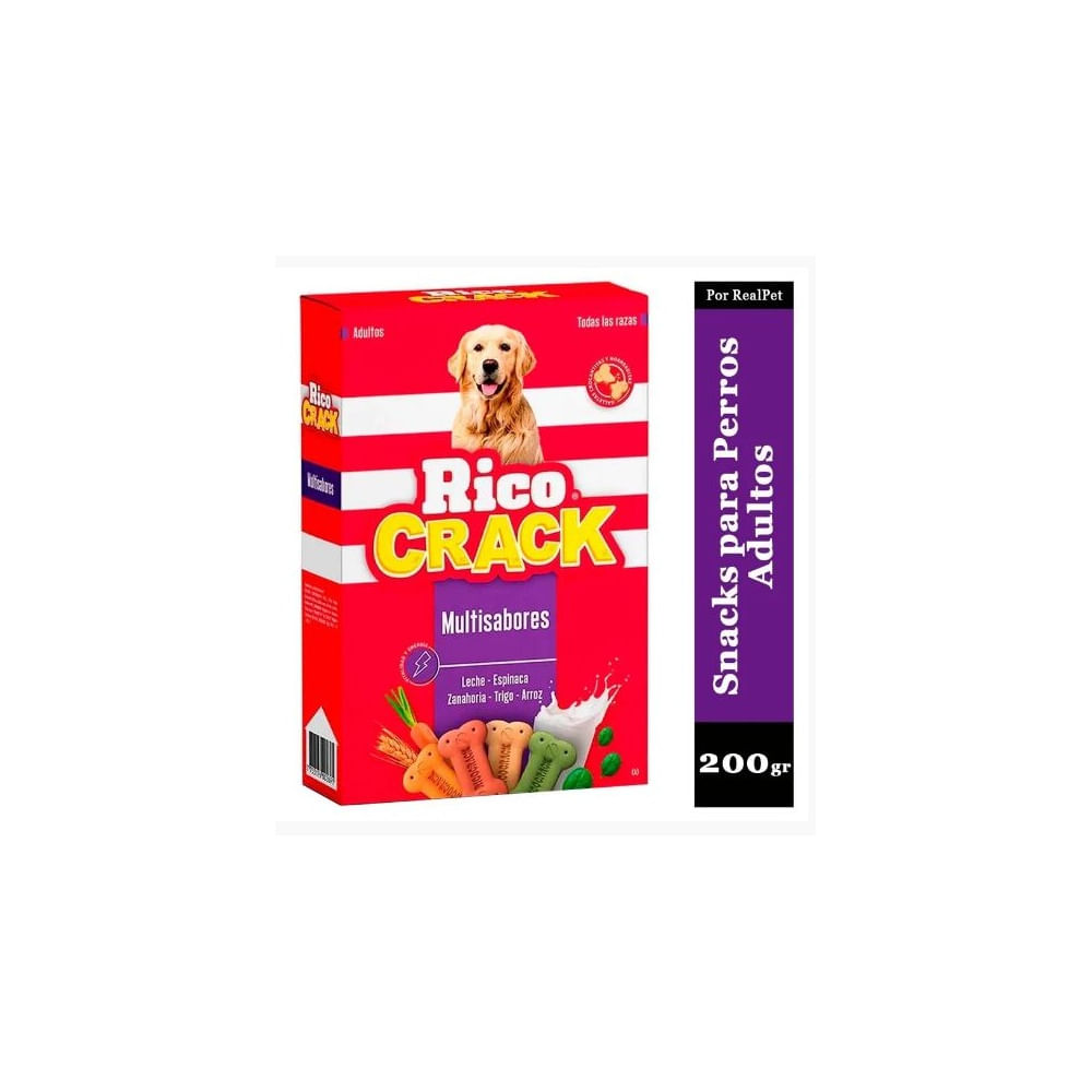 Ricocrack Multisabores  Snack Crocante para Perros - 200 gr