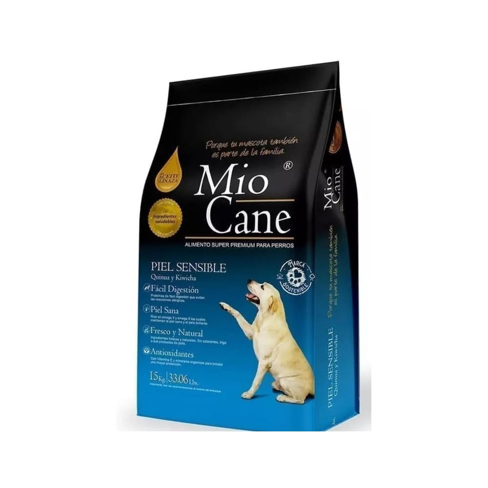 MIO CANE Super Premium Piel Sensible 4KG  Nutrición Especial para Perros con Sensibilidad Cutánea