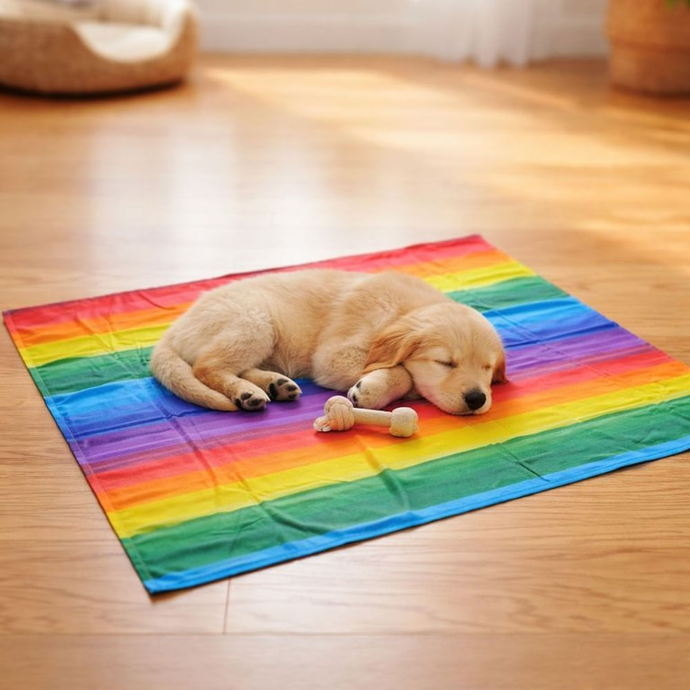 Manta Refrigerante para Mascotas - Diseño de COLORES - 60x50 CM