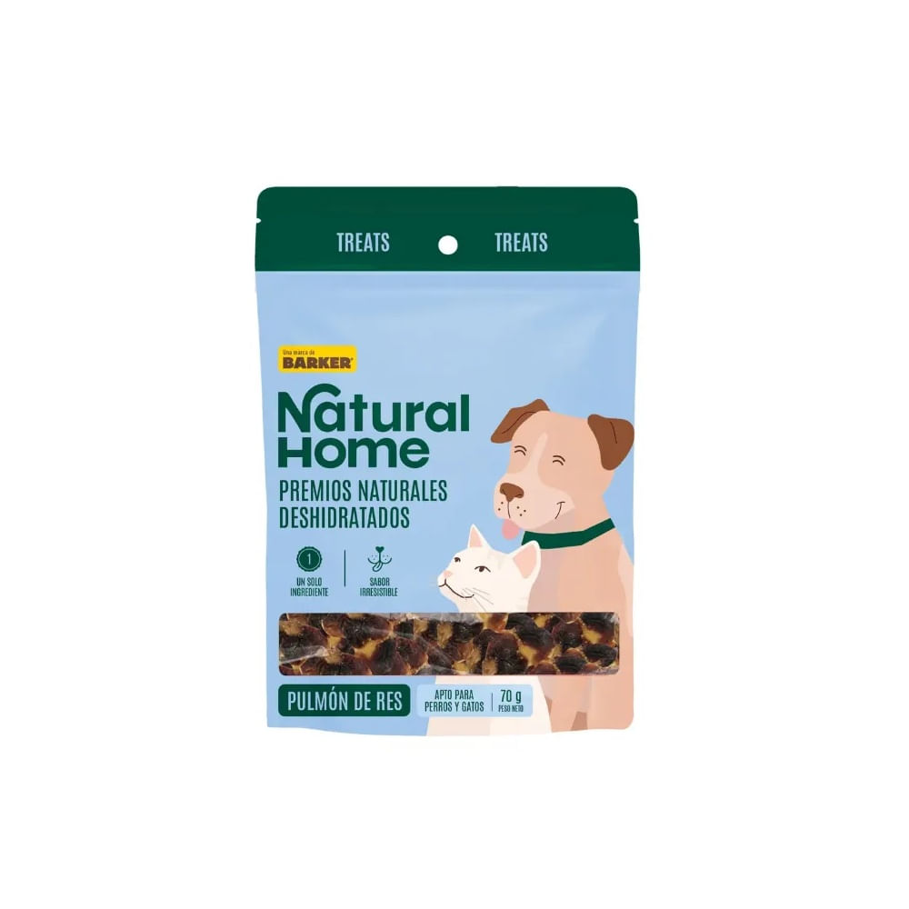 Premios Naturales Deshidratados – Pulmón de Res - Natural Home – 70 g