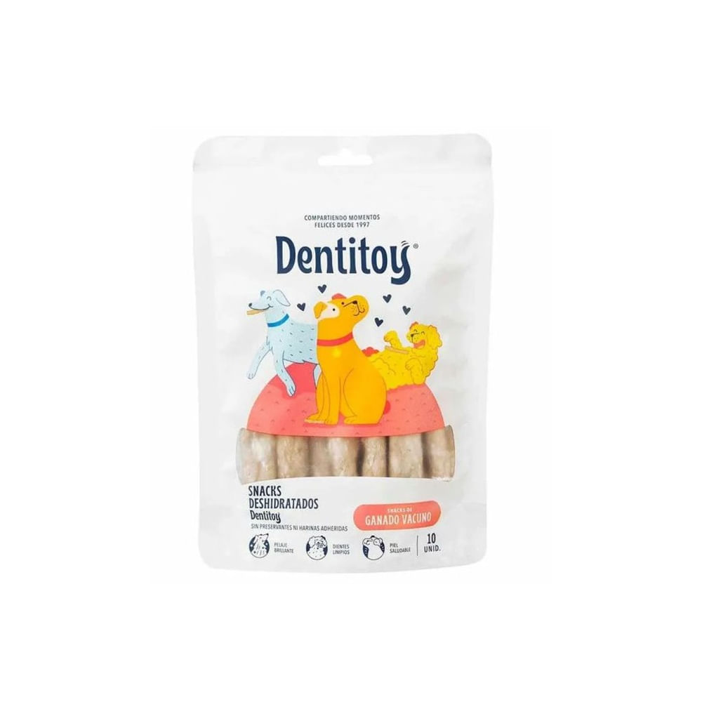 Snacks Deshidratados Dentitoy de Ganado Vacuno – 10 Unidades