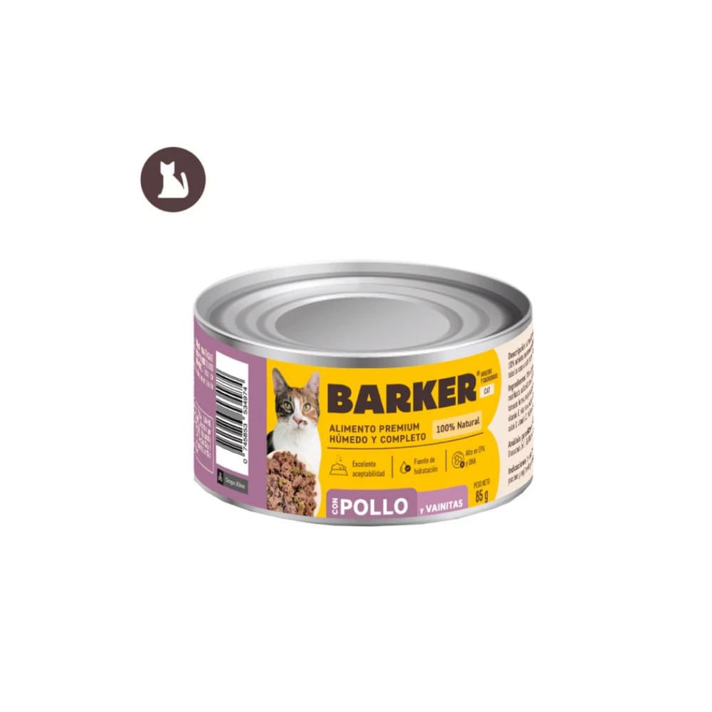Barker Lata 85 g – Sabor Pollo y Vainitas