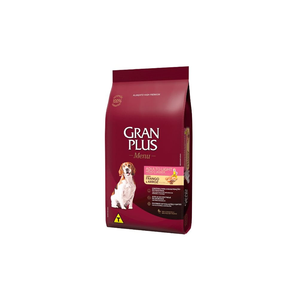 Gran Plus Perro Adulto Light Pollo & Arroz 15 Kg