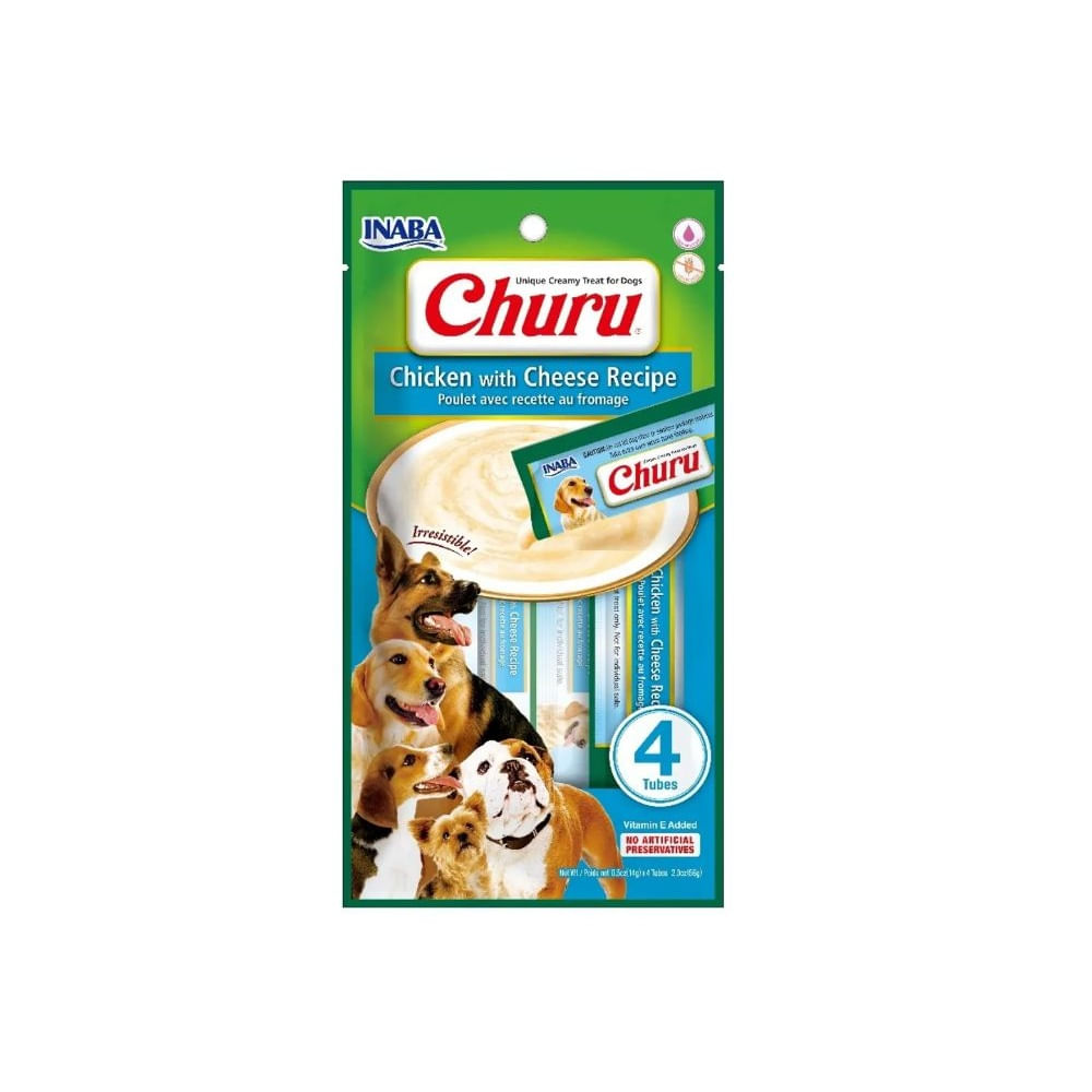 CHURU SNACK CREMOSO - POLLO CON QUESO ( 4 TUBOS )