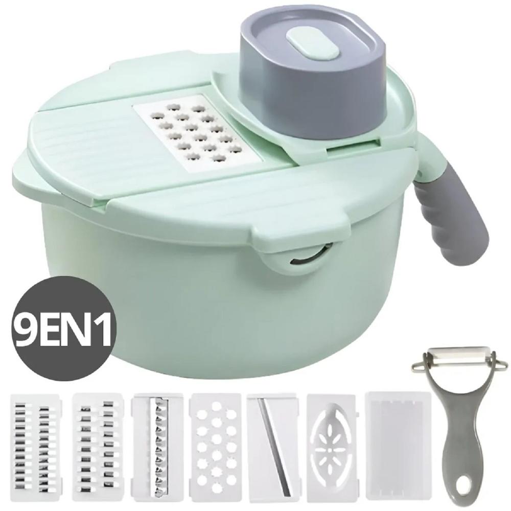 Rallador Cortador Multiusos de Verduras Giratorio 9en1 R91