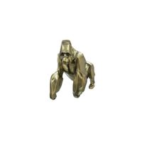 Figura Decorativa Gorila Dorado Estilo Geométrico - Adorno Elegante para Sala Regalo Ideal