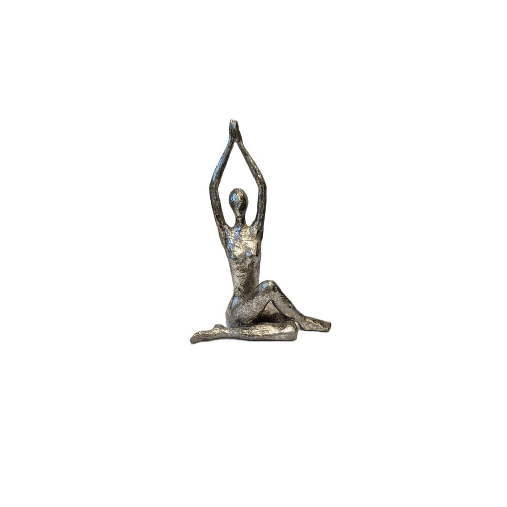 Figura Decorativa Mujer en Postura de Yoga  – Adorno Elegante para Sala, Regalo Ideal