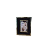 Cuadro Portarretrato Decorativo Negro con Borde Dorado - Adorno Elegante para Sala, Regalo Ideal