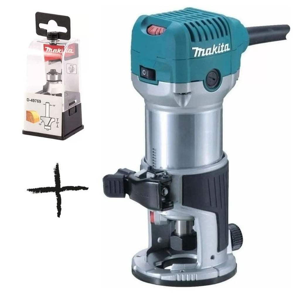 Ruteadora 710watts Velvariable MAKITA RT0700C + 1 FRESA REDONDEADORA