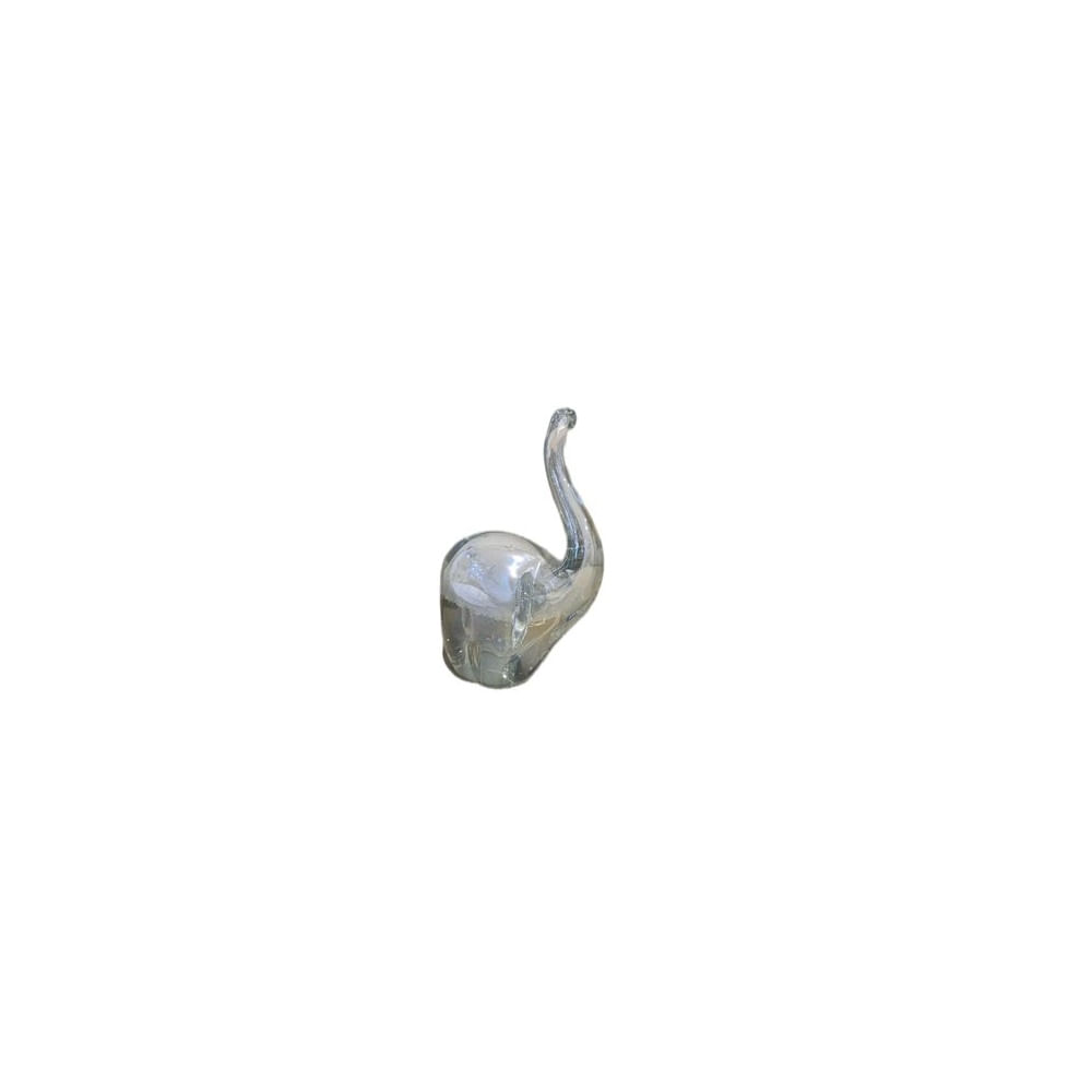 Figura Decorativa Elefante de Vidrio Transparente - Adorno Elegante para Sala Regalo Ideal