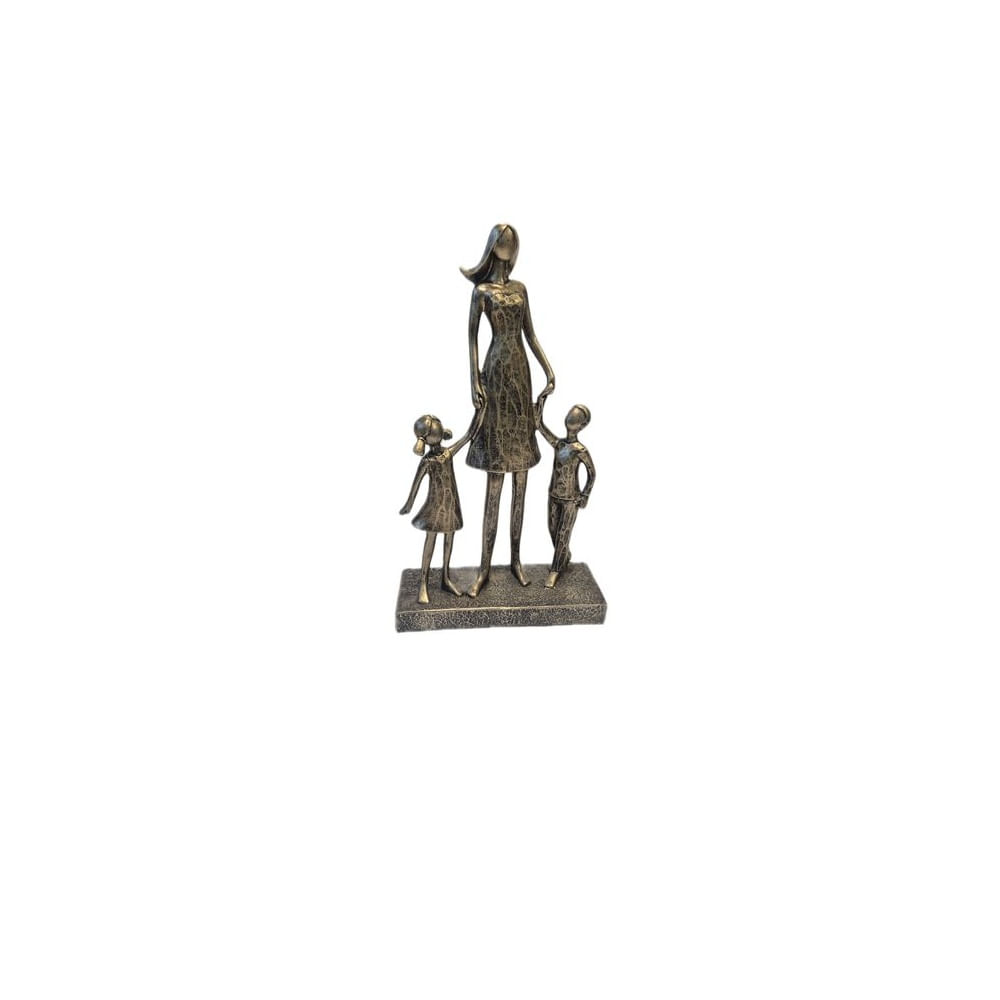 Escultura Decorativa Familia Unida - Adorno Elegante para Sala Regalo Ideal
