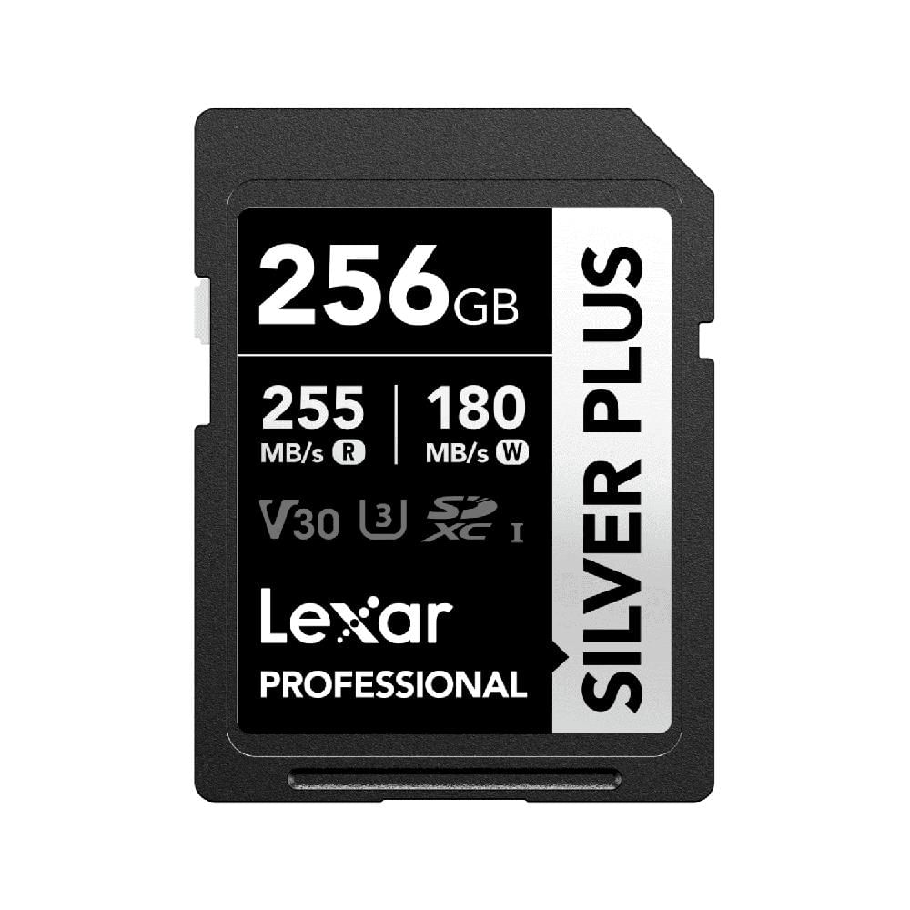 Memoria SDXC U3 V30 Lexar Professional 256GB - W180MBs -R255MBs SILVER PLUS