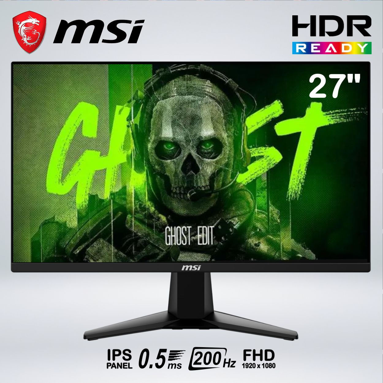MONITOR GAMER MAG 274F FULL HD 27  RAPID IPS 200HZ 0.5ms HDReady AI VISION