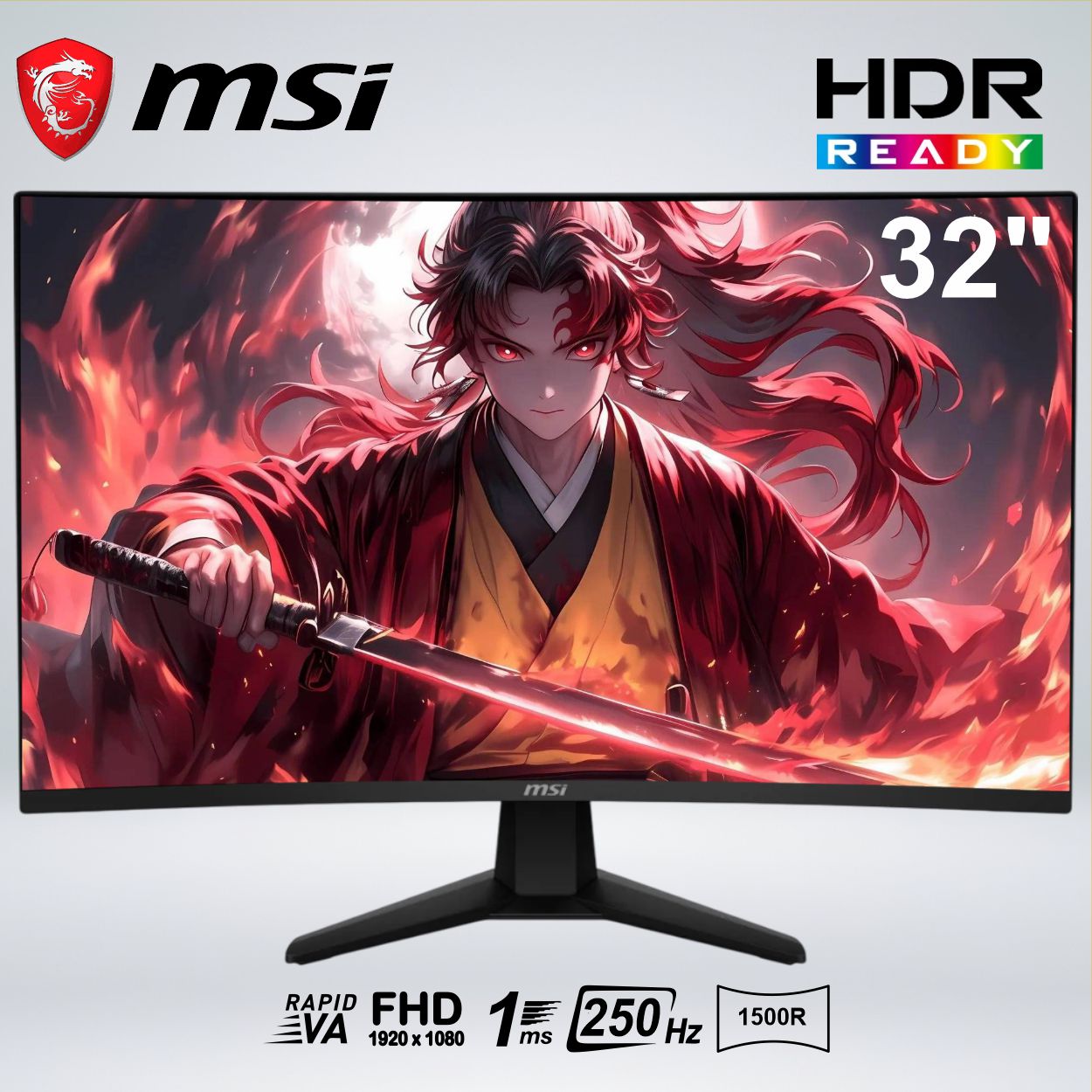 MONITOR GAMER CURVO MAG 32C6X FULLHD 32''  250HZ 1MS 1500R