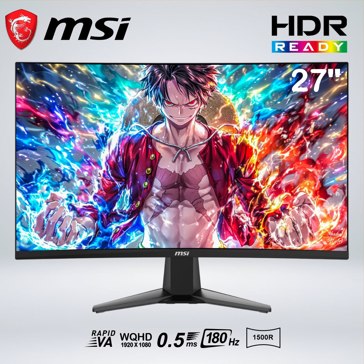 MONITOR GAMER CURVO MAG 275CQF E18  QHD 27'' VArapid 180hz 0.5ms HDR 1500R