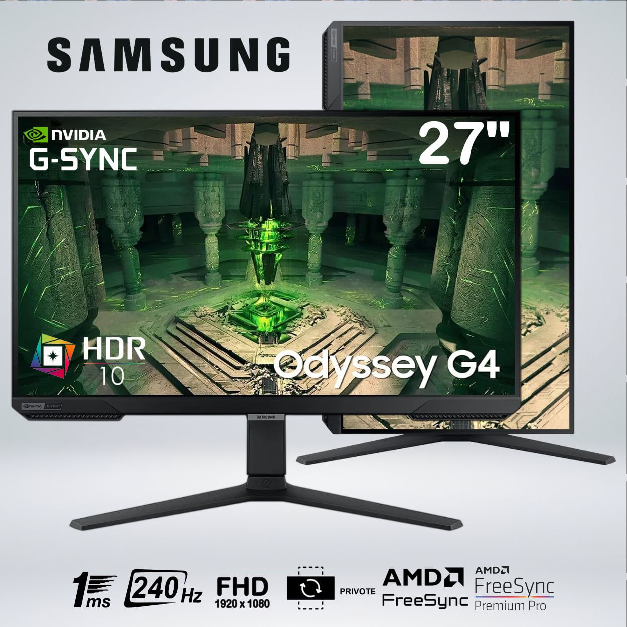 MONITOR GAMER ODYSSEY G4 FULL HD 27'' 240Hz 1MS HDR10 LS27BG402ENXGO