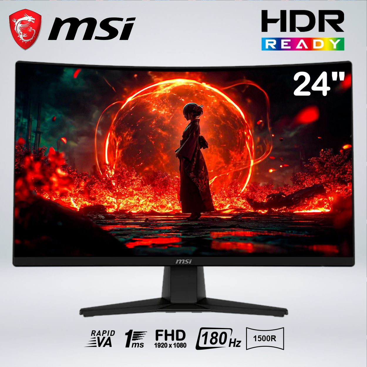 MONITOR CURVO MAG242C FULL HD 24'' VA 180hz 1ms 1500R HDReady AIVISION