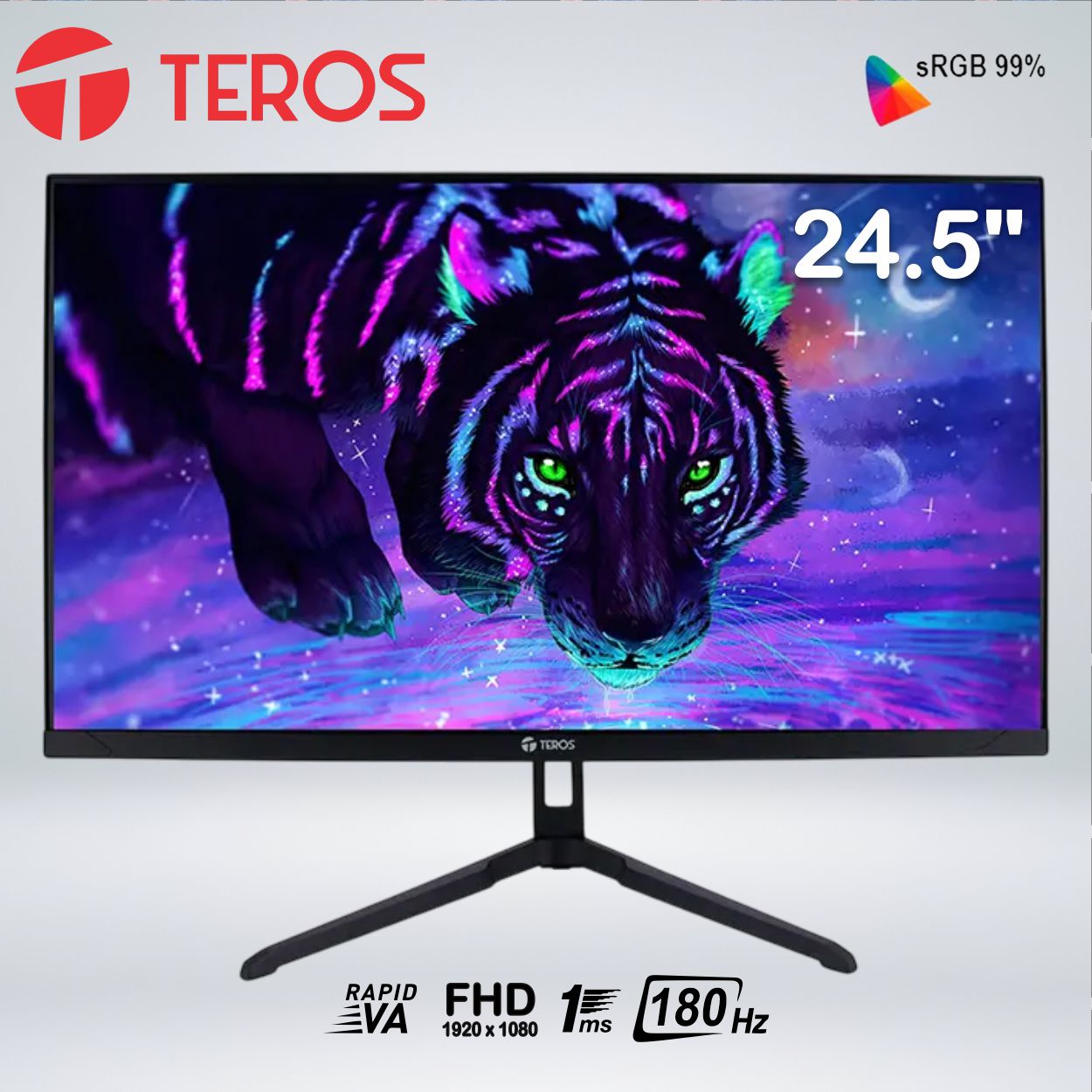 MONITOR GAMER TEROS TE-2475G FULL HD 24.5'' VA 180HZ 1MS HDMI
