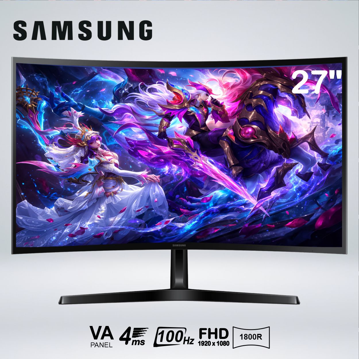 MONITOR CURVO ESSENTIAL S3 FULL HD 27 PULGADAS VA 100hz 4ms 1800R MODO GAME