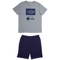Pijama Polo Manga Corta y Short Print Hombre SINGULAR