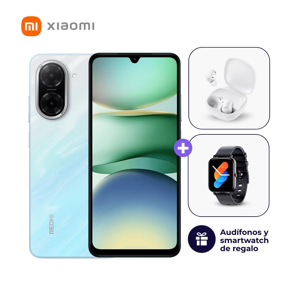 Xiaomi Redmi A5 4G 128GB 4GB Azul y Smartwatch - Audífonos