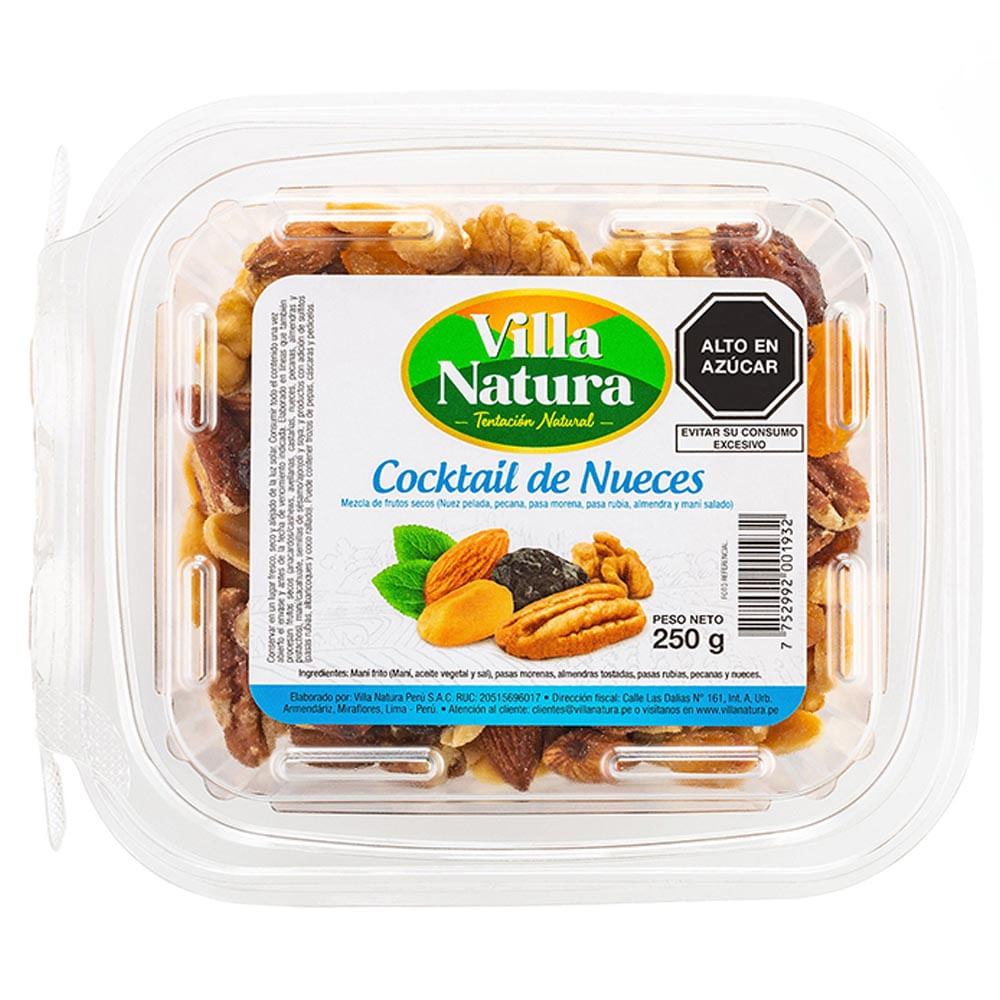 Piqueo VILLA NATURA Cocktail de nueces Taper 250g