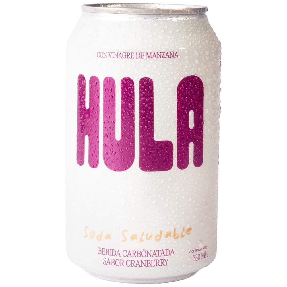 Soda Saludable HULA Cranberry Lata 350ml