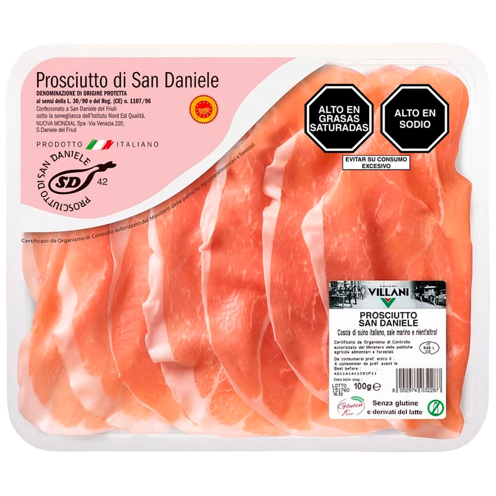 Prosciuto San Daniele VILLANI Bandeja 100g