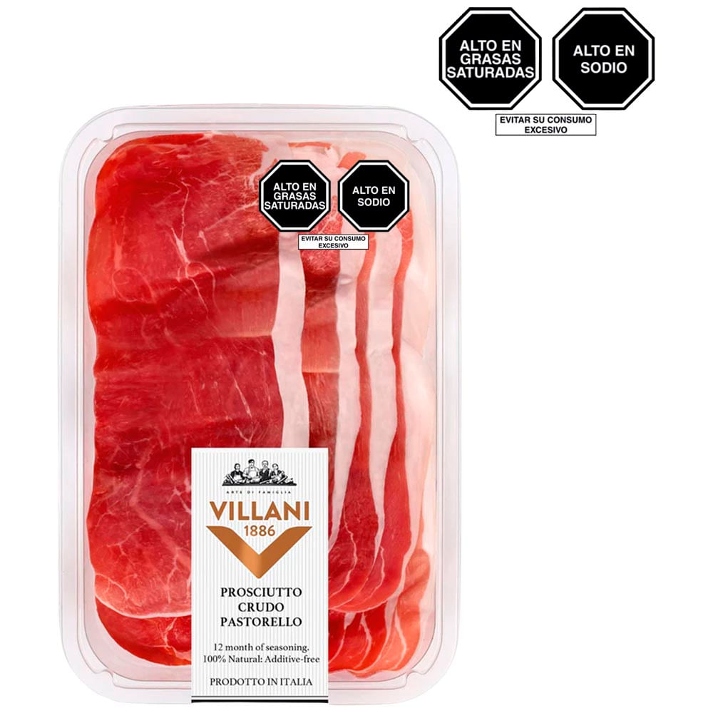 Prosciuto Crudo Pastorello VILLANI Bandeja 70g
