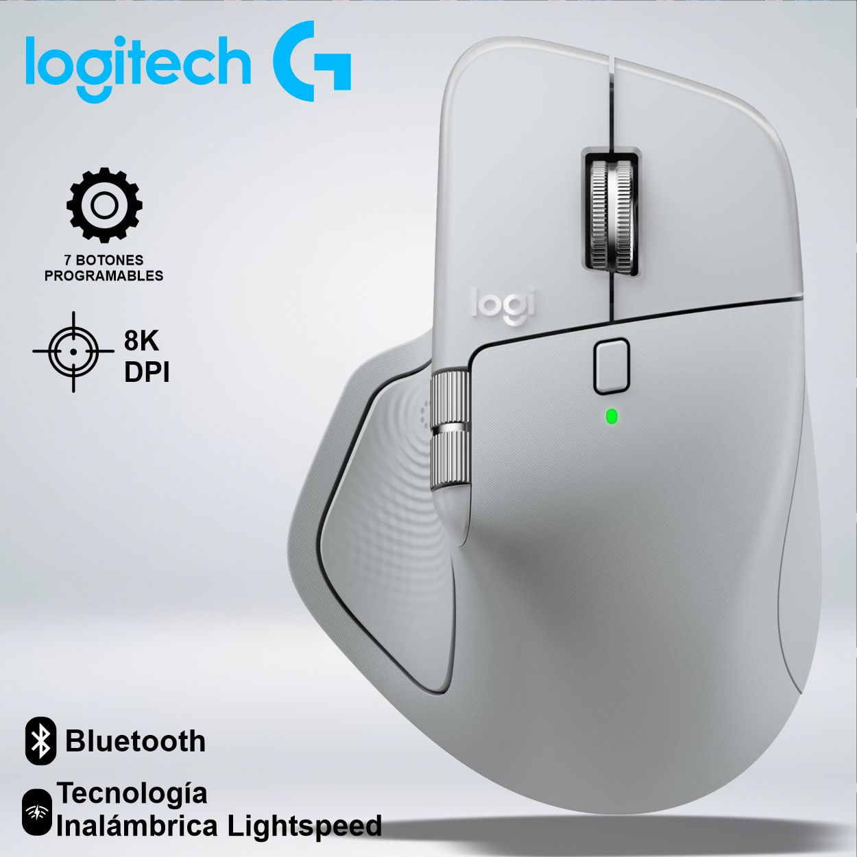 MOUSE LOGITECH MX MASTER 4 WIRELESS USB-C BLUETOOTH 8KDPI 8BOTONES BLANCO