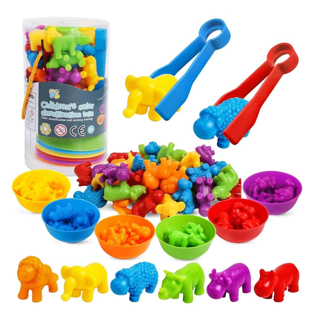 Clasificador Color Montessori - Animales variados