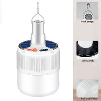 Foco Luz LED Recargable con Panel Solar Portatil