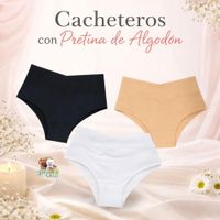 Pack 3 calzón con pretina de algodón cachetero