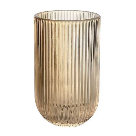 Vaso Acanalado Bruma Dorada 440ml Life Art