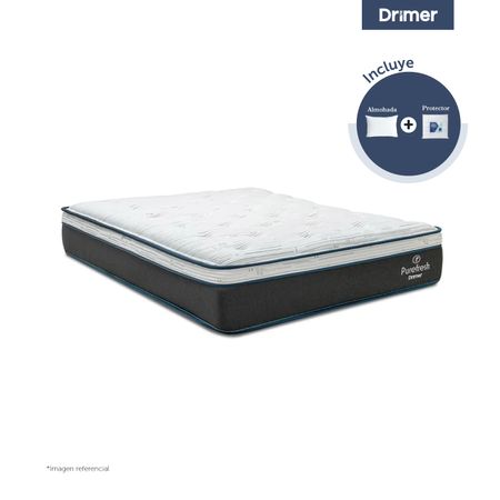 Colchón Pure Fresh  2 Plazas + Almohada + Protector