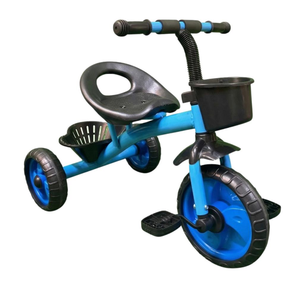 TRICICLO INFANTIL PARA NIÑOS Y NIÑAS 2 CANASTAS PORTA OBJETOS JUGUETES AZUL