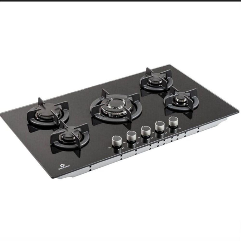 Cocina Empotrable 5 Hornillas de Vidrio Templado Indurama Egi 905vdneg