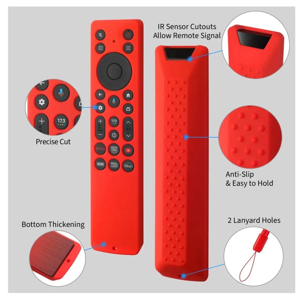 Funda protectora de Silicona para Control TCL Rc923a rc813a  Roja
