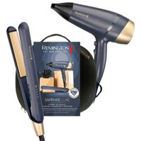 Combo Remington Sapphire Luxe Secadora mas Plancha Alisadora