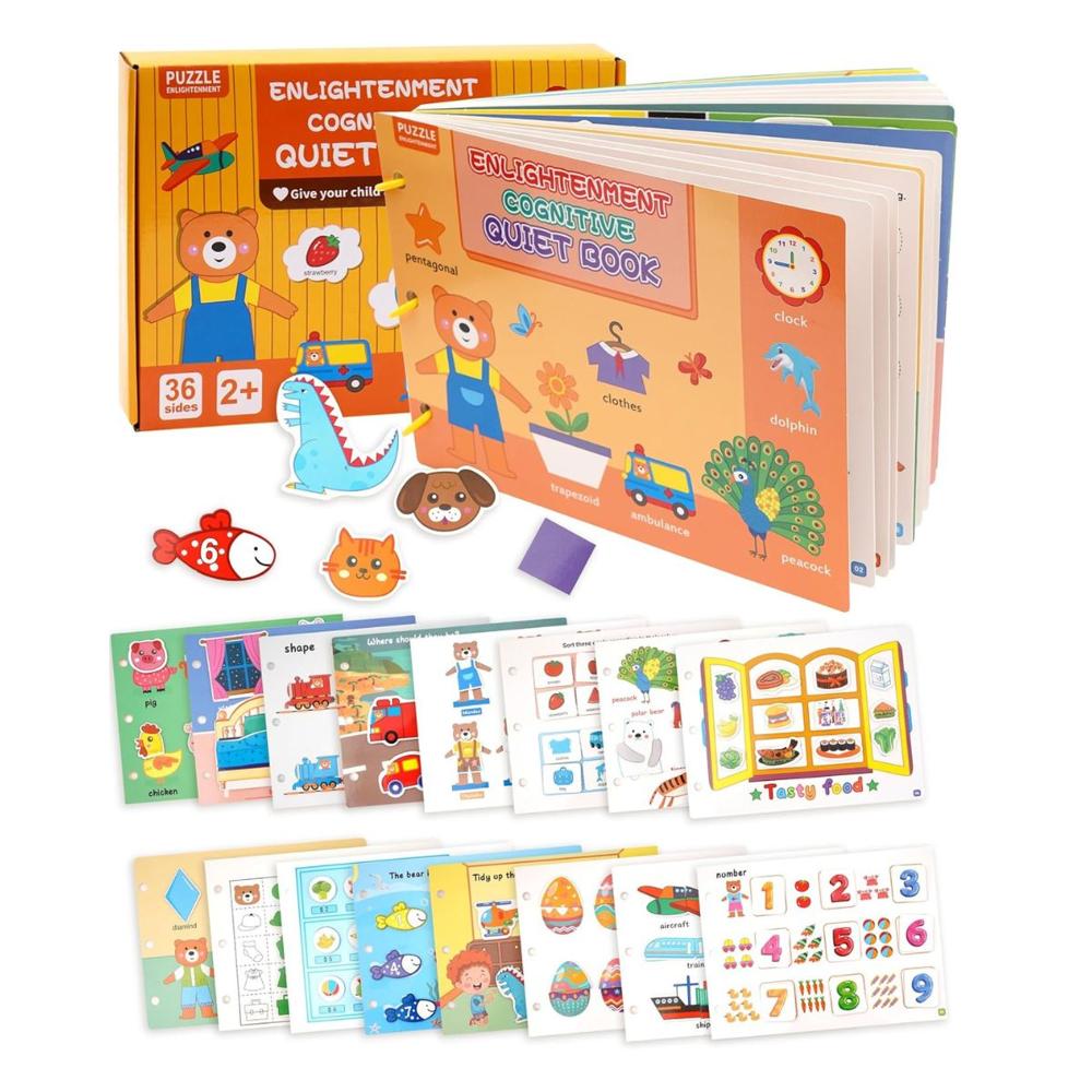 Libro De Actividades Cognitivo Reutilizable Montessori Osito