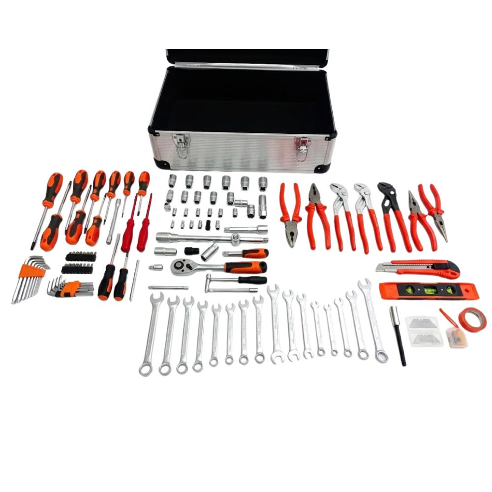 Kit Herramienta Manuales de 187 pcs Dados Llaves Destornillador Maletín Portable